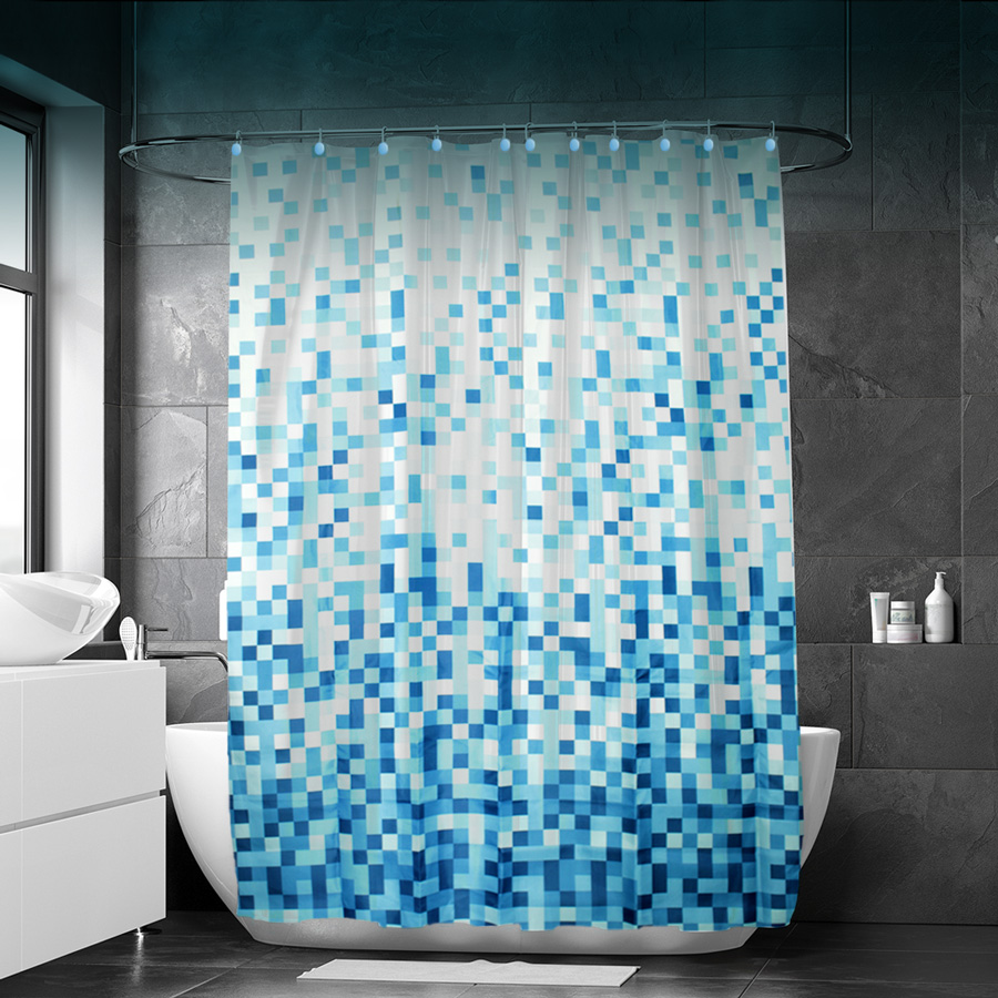 Cortina para baño 100% poliéster (HB-5772)