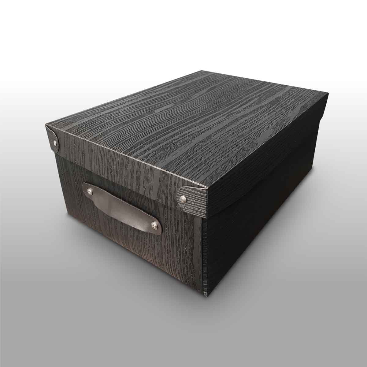 Caja de almacenamiento plegable negra